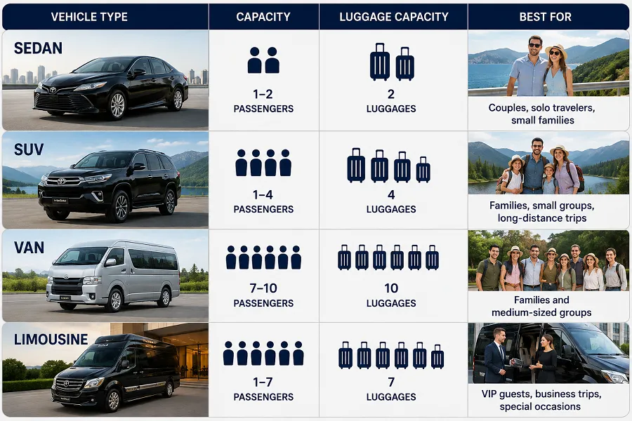 Transportation Capacity Information - Best Hue City Tour