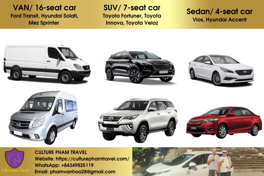 Best Hue City Tour Car Types