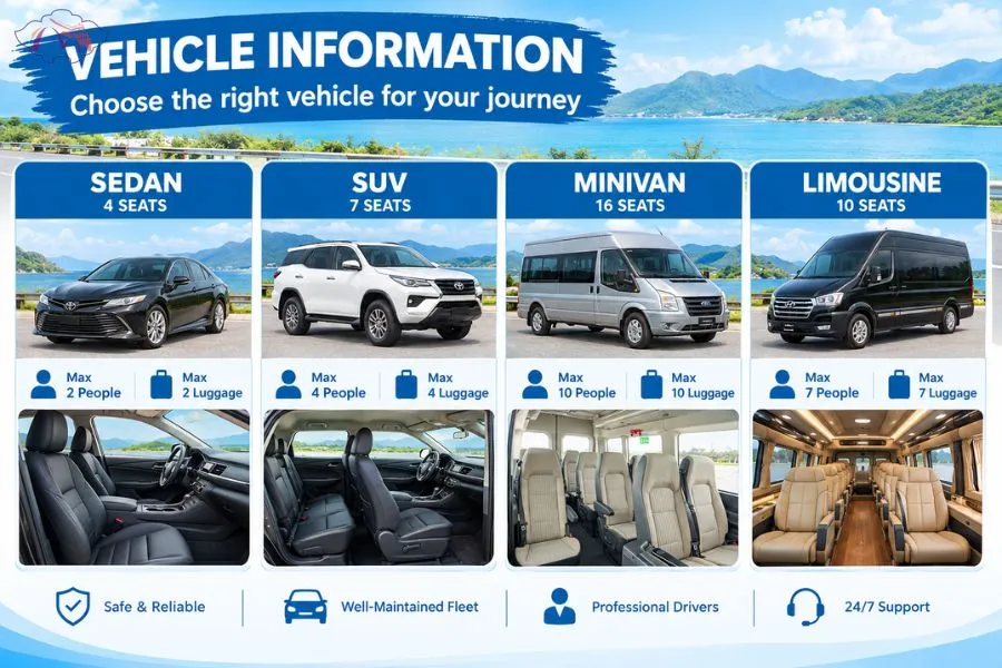 Vehicle Information - Best Hue City Tour